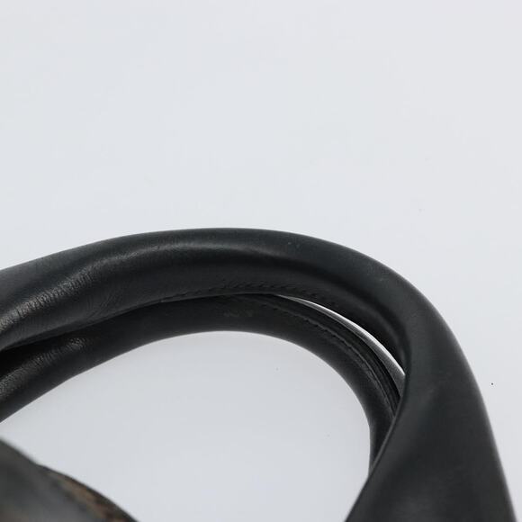 CELINE Macadam Canvas Boogie Hand Bag Dark Brown Black Silver - Picture 8 of 13